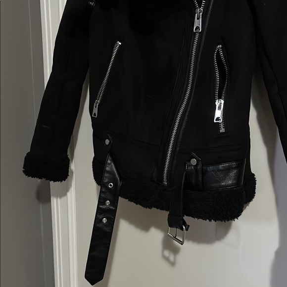 Zara Black Shearling Jacket - Picture 3 of 3